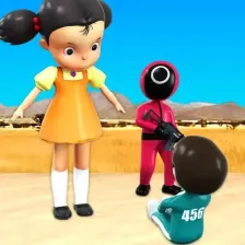 Squid 3D Red Light Green Light Icon