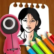 Squid Game Coloring Book Icon