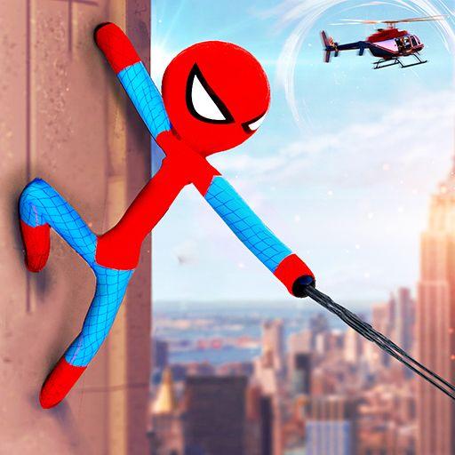 Stickman Rope Game Spiderman